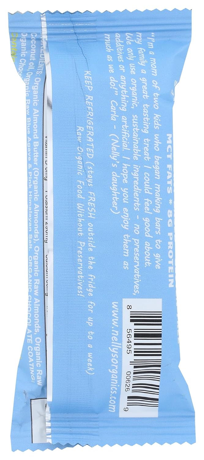 Organic Dark Chocolate Chunky Almond Butter Bar by Nelly's Organics - 1.6 OZ