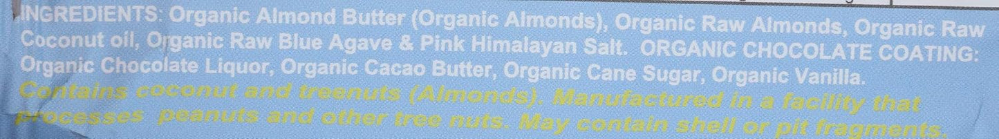 Organic Dark Chocolate Chunky Almond Butter Bar by Nelly's Organics - 1.6 OZ
