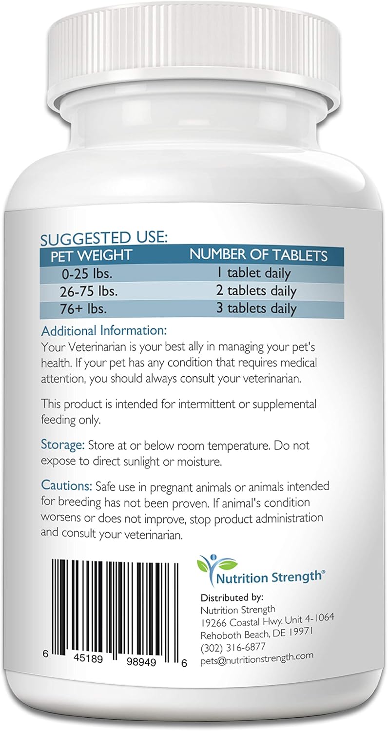 Organic Dog Bladder Health Supplement for Incontinence Support - 120 Chewable Tablets for Dog Bladder Control