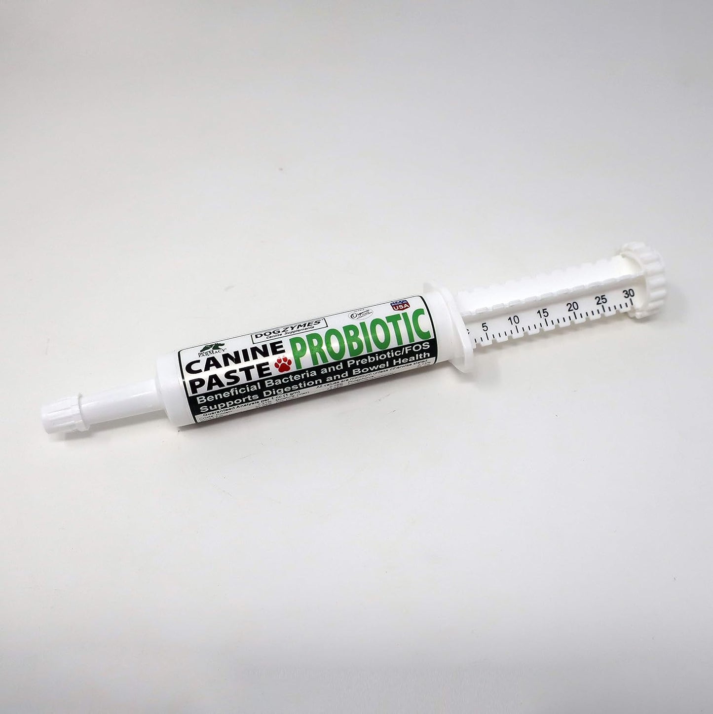 Organic Dogzymes Canine Probiotic Paste with Beneficial Bacteria and Enzymes - 2.3 Billion CFU/gm Saccharomyces boulardii - Dried Honey Powder - 30 Grams