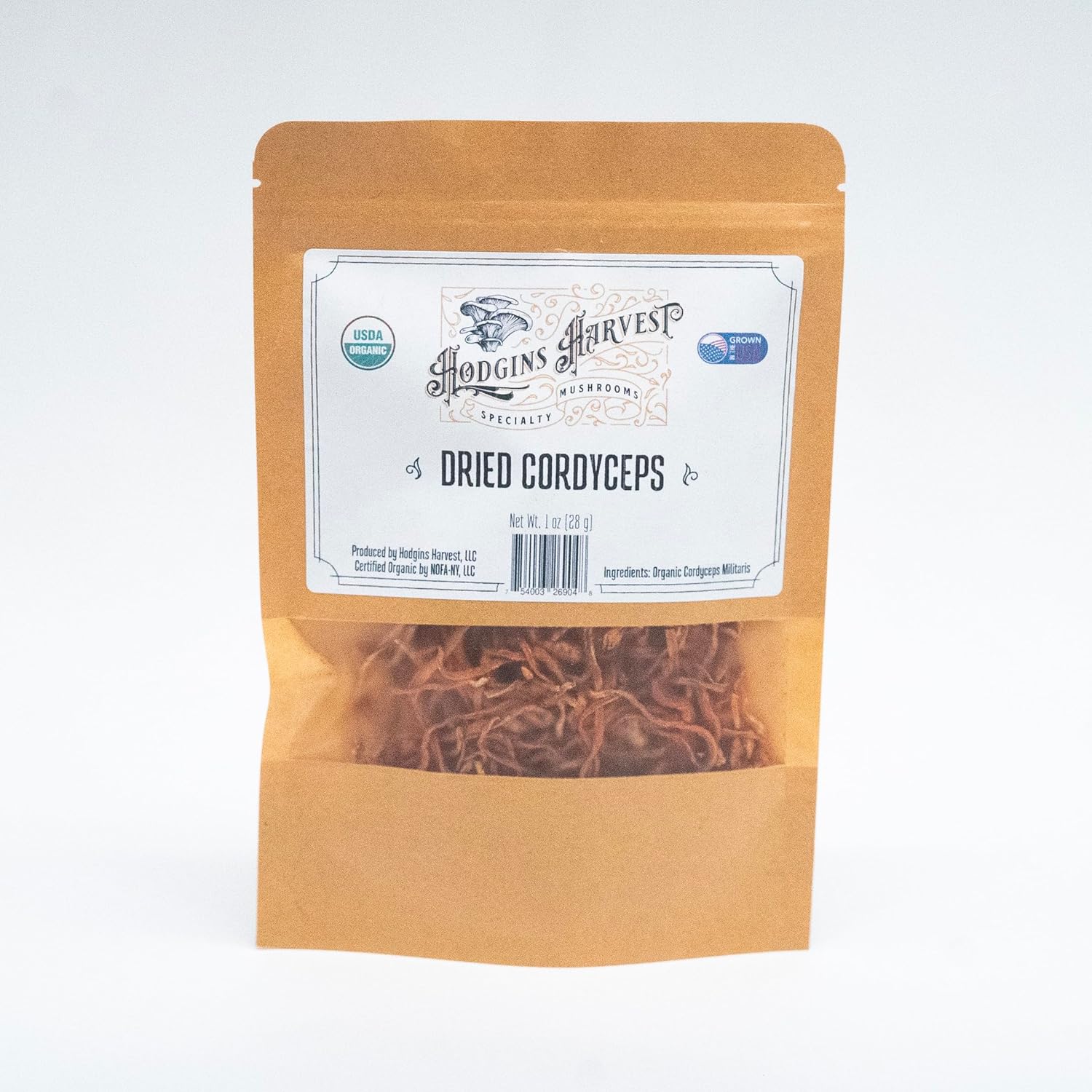 Organic Dried Cordyceps from Hodgins Harvest - USA Grown and Certified