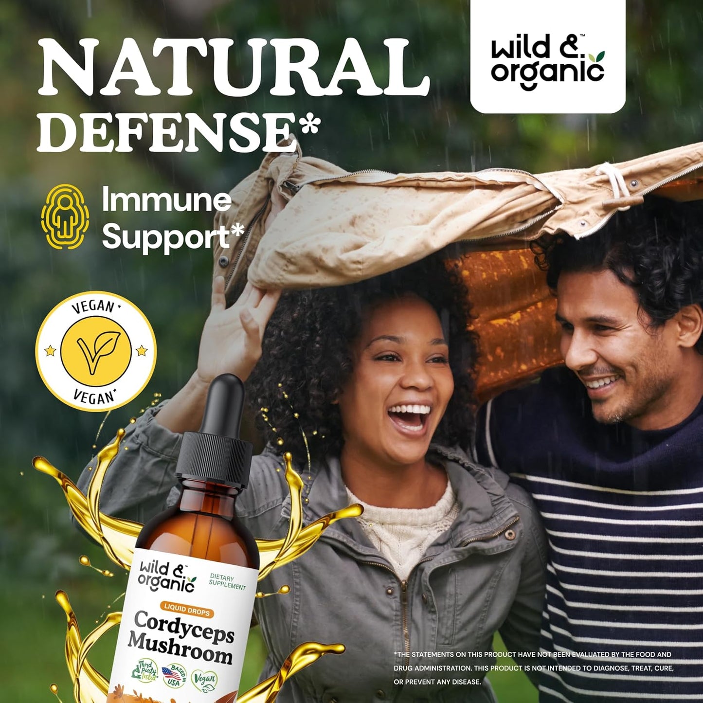 Organic Dual Mushroom Tincture Bundle - Cordyceps & Turkey Tail 2 fl oz each - BoostGo Australia