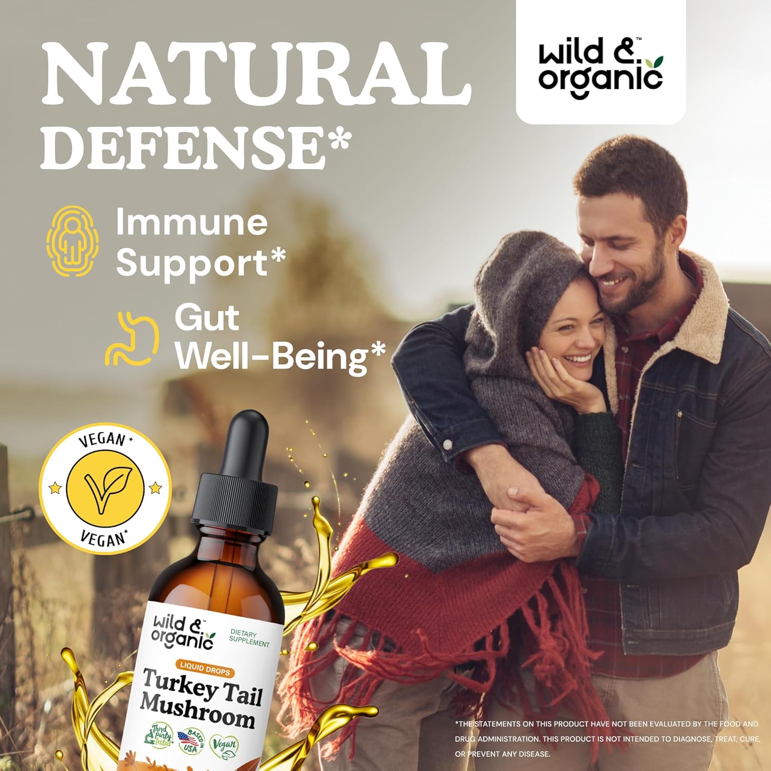 Organic Dual Mushroom Tincture Bundle - Cordyceps & Turkey Tail 2 fl oz each - BoostGo Australia