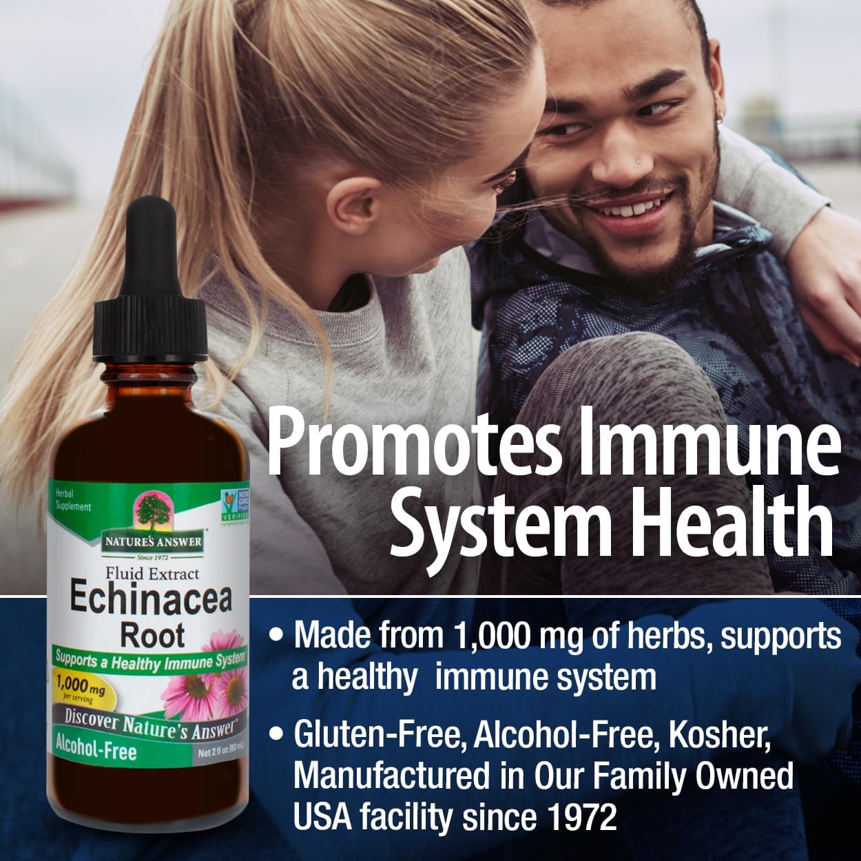 Organic Echinacea Extract for Immune Support | Vegan, Gluten-Free, Non-GMO | 2oz Bottle