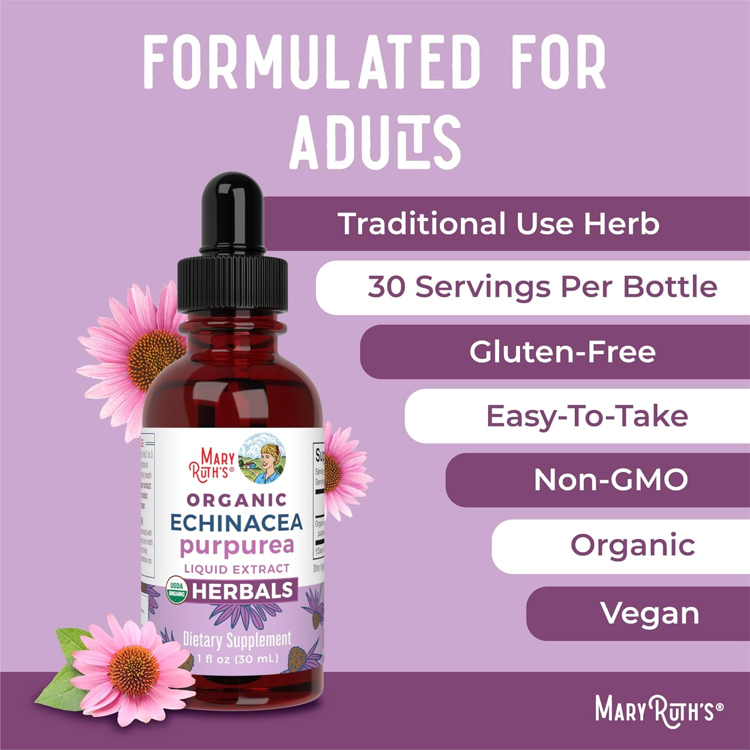 Organic Echinacea Throat Spray & Drops for Immune Support | USDA Certified, Clean Label Project Verified | Vegan & Non-GMO | Vitamins for Throat Relief & Health