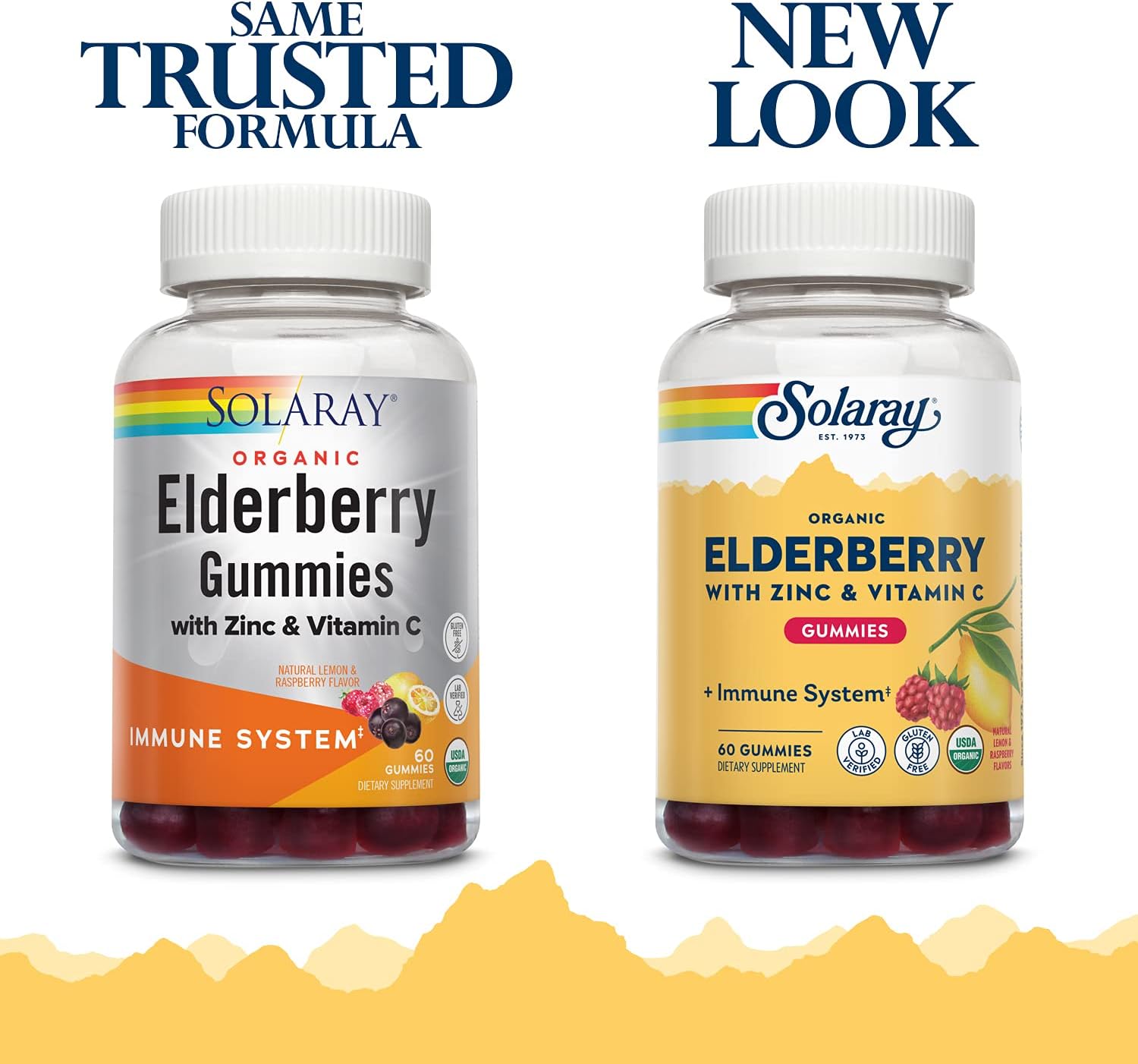 Organic Elderberry Gummies with Zinc & Vitamin C for Immune Support - 60 Ct, Gluten Free, 30 Servings