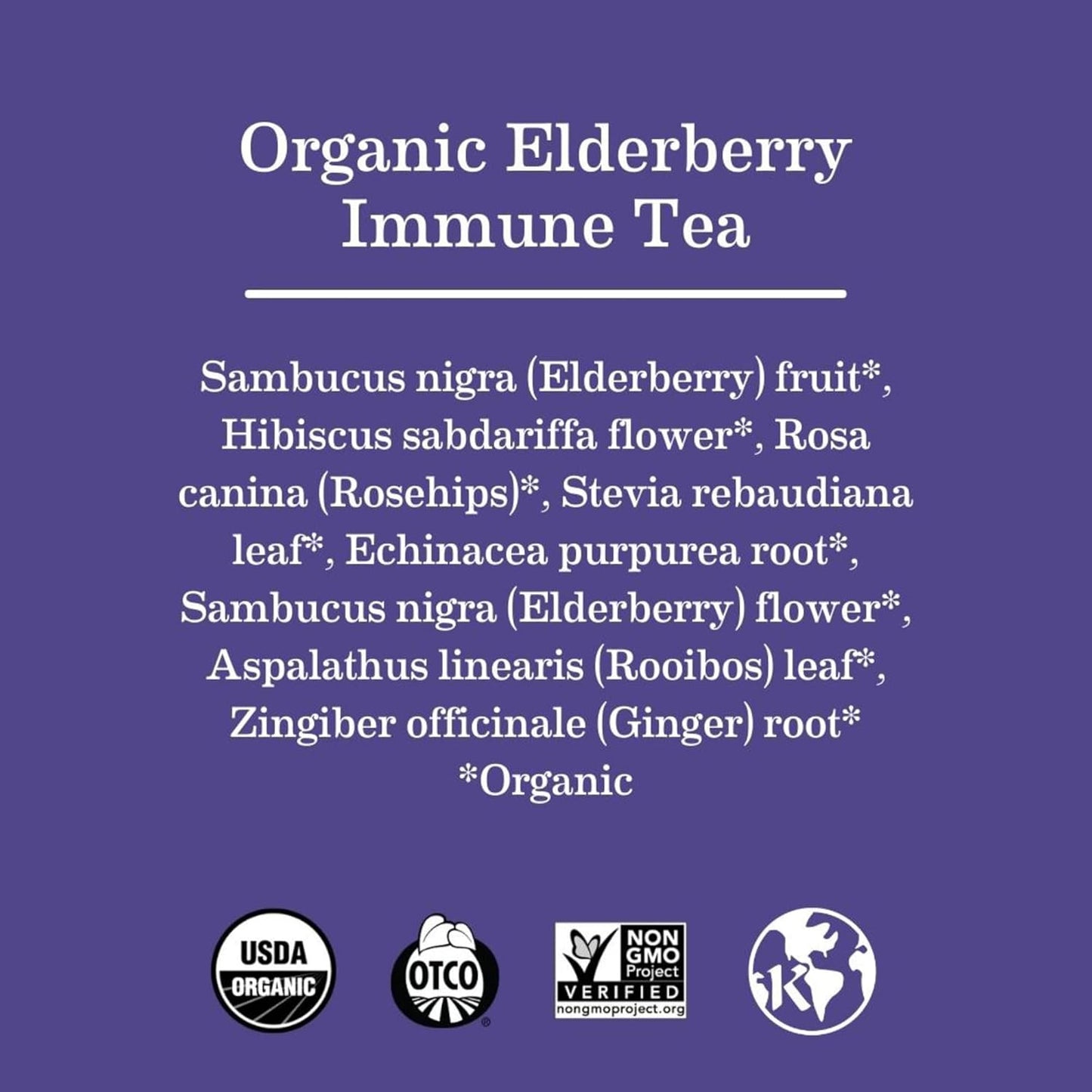 Organic Elderberry Immune Tea & Throat Smoothie for Wellness, Safe for Breastfeeding & Pregnancy, 16 Count x 2 Pack