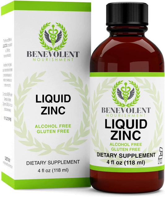 Organic Elderberry Zinc Supplement with Herbs - Liquid Dietary Supplement for Family - 4oz Bottle - Non GMO & Alcohol Free