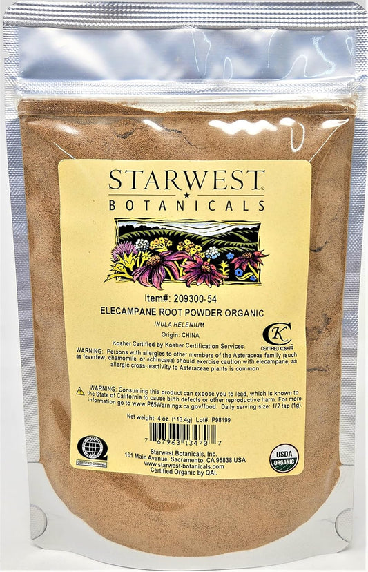Organic Elecampane Root Powder - 4oz by Starwest Botanicals
