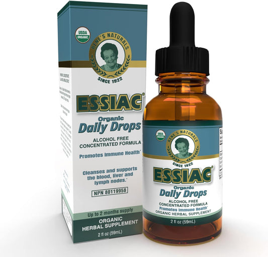 Organic Essiac Tea Drops for Immune Support & Lymphatic Drainage | Alcohol-Free Concentrated Formula | 2oz