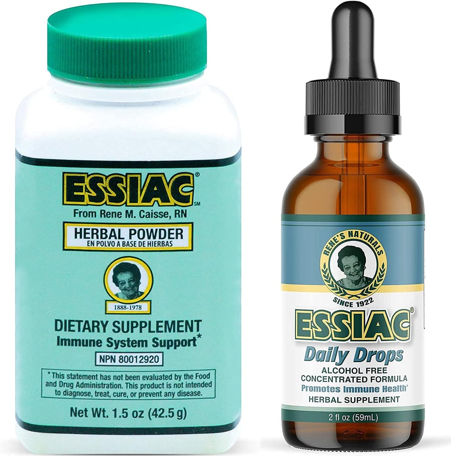 Organic Essiac Tea Powder & Wild-Crafted Drops for Detoxifying Liver, Blood, and Lymph Node