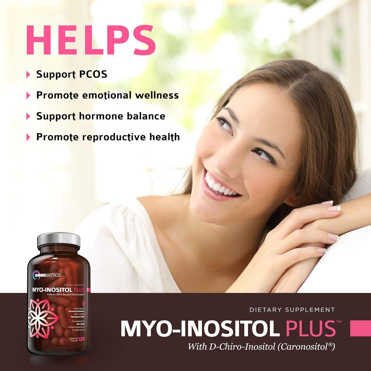 Organic Evening Primrose Oil + Myo-Inositol with D-Chiro-Inositol for Female Health & Hormone Support
