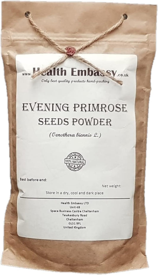 Organic Evening Primrose Seeds Powder | Oenothera biennis L | 50g Pack | Health Embassy