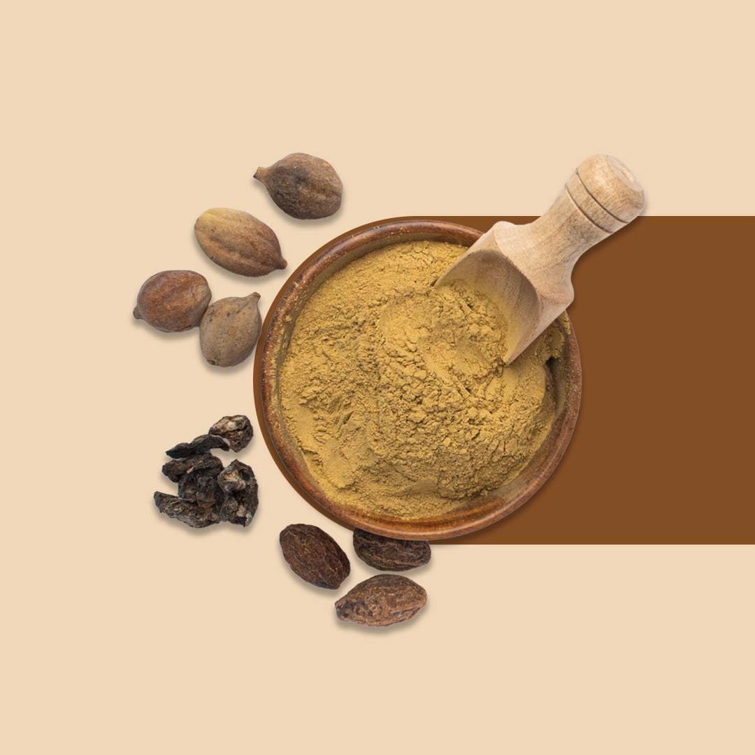 Organic Exotic Veda Triphala Powder for Detox Cleanse - Lung, Liver, Colon, Gut Health - Herbal Skin Care and Fiber - Triphala Ghrita and Organic India - 100g