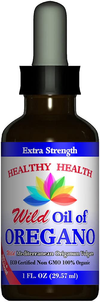 Organic Extra Strength Oregano Oil Liquid - Immune Support, Vegan, Non GMO - 83% Carvacrol - ECO Certified - 1 fl. OZ