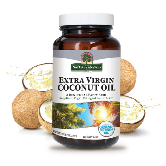 Organic Extra Virgin Coconut Oil Softgels for Hair, Skin, and Body - Non-GMO Multi-Purpose Moisturizer - Pack of 2