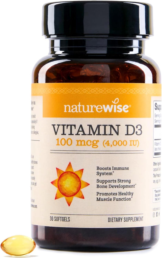 Organic Extra Virgin Olive Oil Vitamin D3 4000iu Softgels - Immune Support, Muscle Function, Bone Health - Non-GMO, Gluten Free - 30 Count