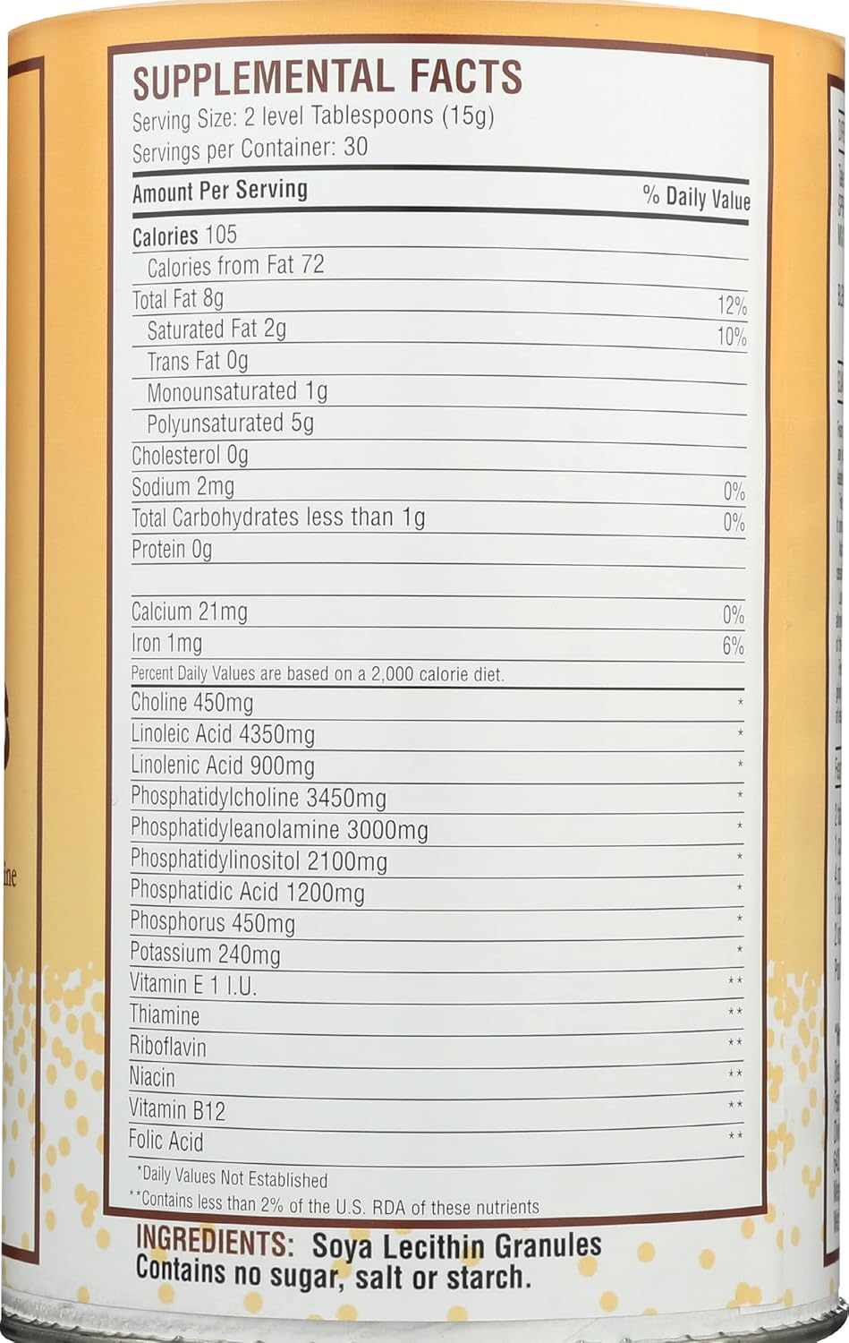Organic Fearn Lecithin Granules - 16 Ounce - Non-GMO - Pure Soy Lecithin - Pack of 1