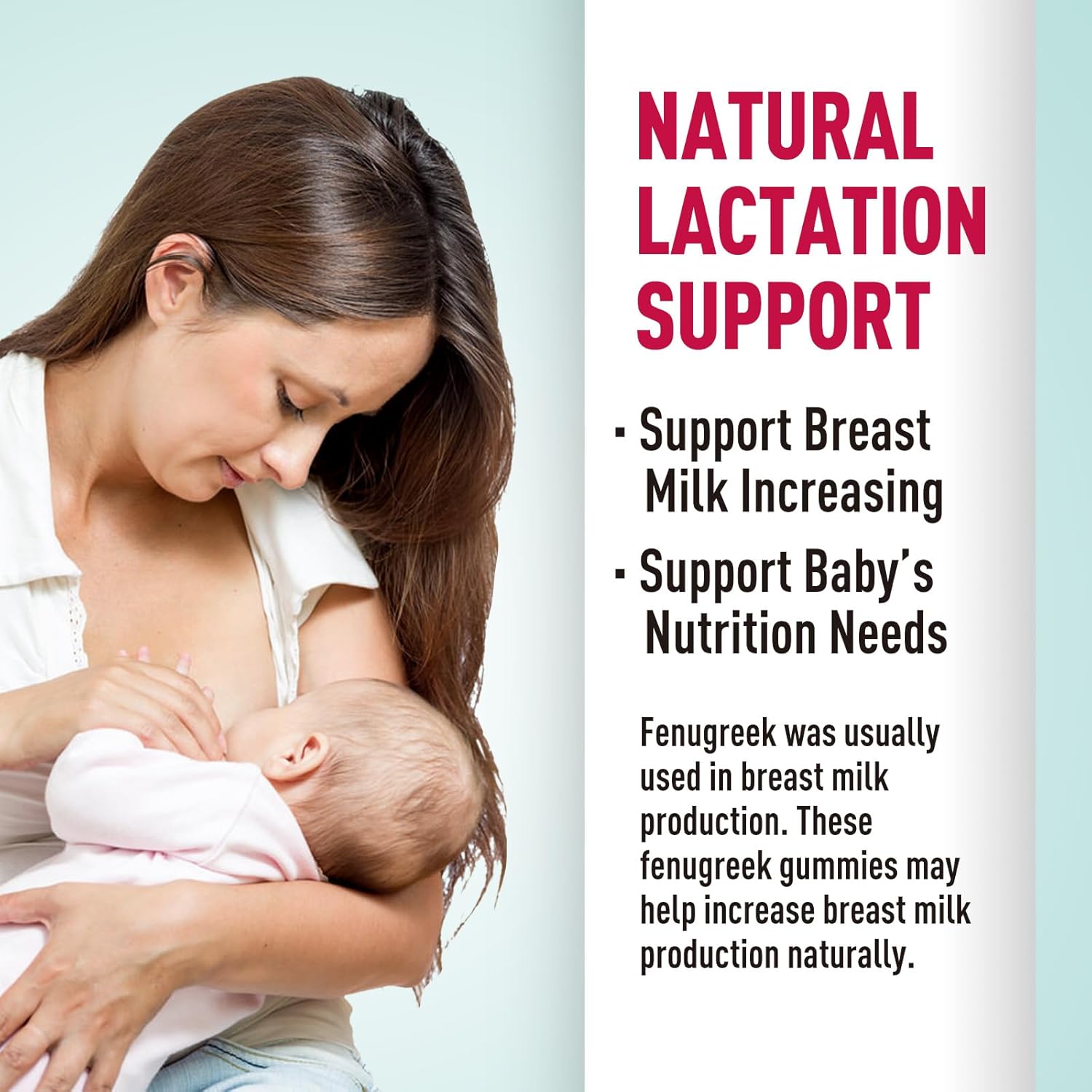 Organic Fenugreek Gummies 1000mg for Healthy Lactation Support - Non-GMO Supplement (60 Vegan Gummies)