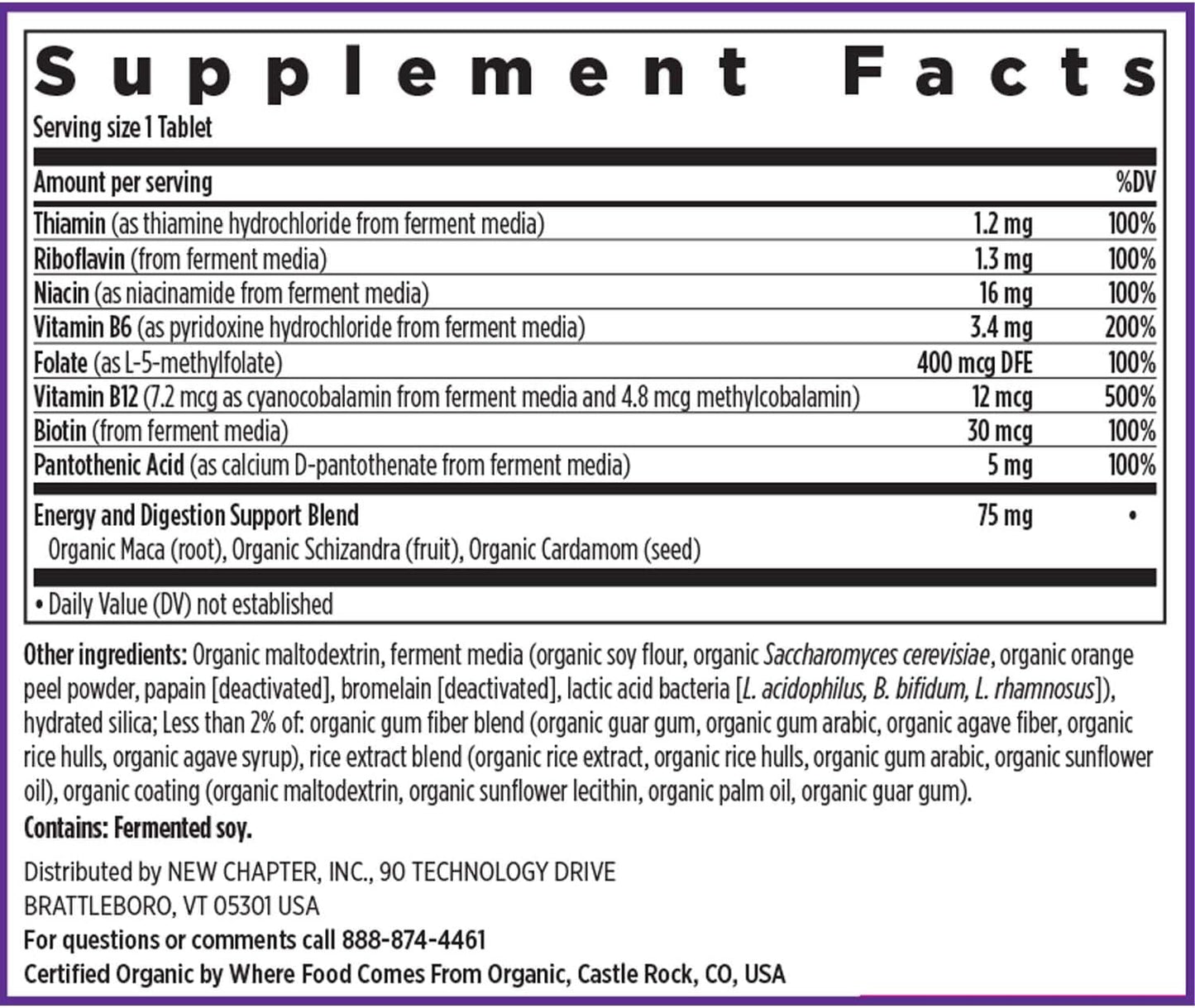 Organic Fermented Vitamin B Complex Capsules - 60 Count, Vegan & Gluten-Free, Daily Energy & Brain Support - BoostGo Australia