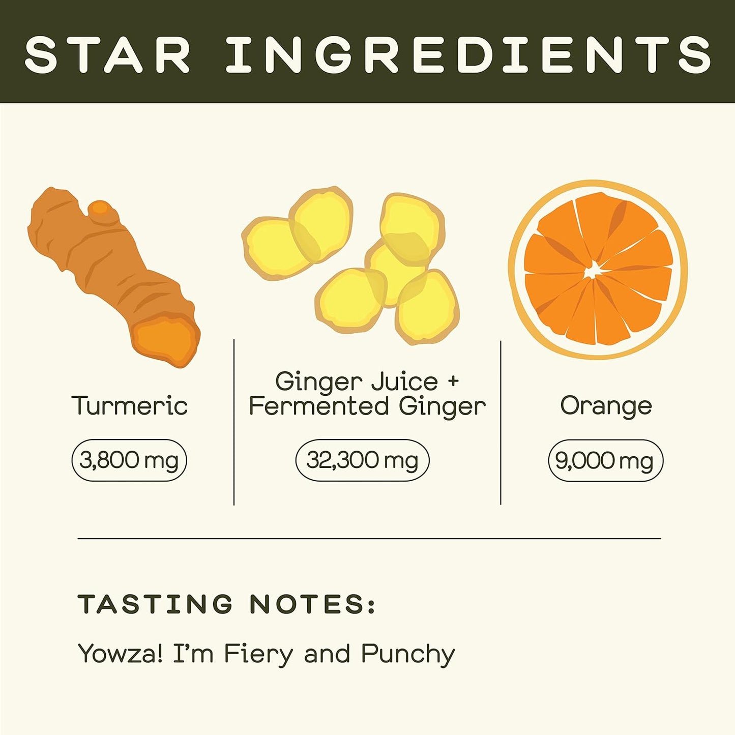 Organic Fiery Ginger Wellness Shots with Turmeric & Vitamin C - Pack of 12