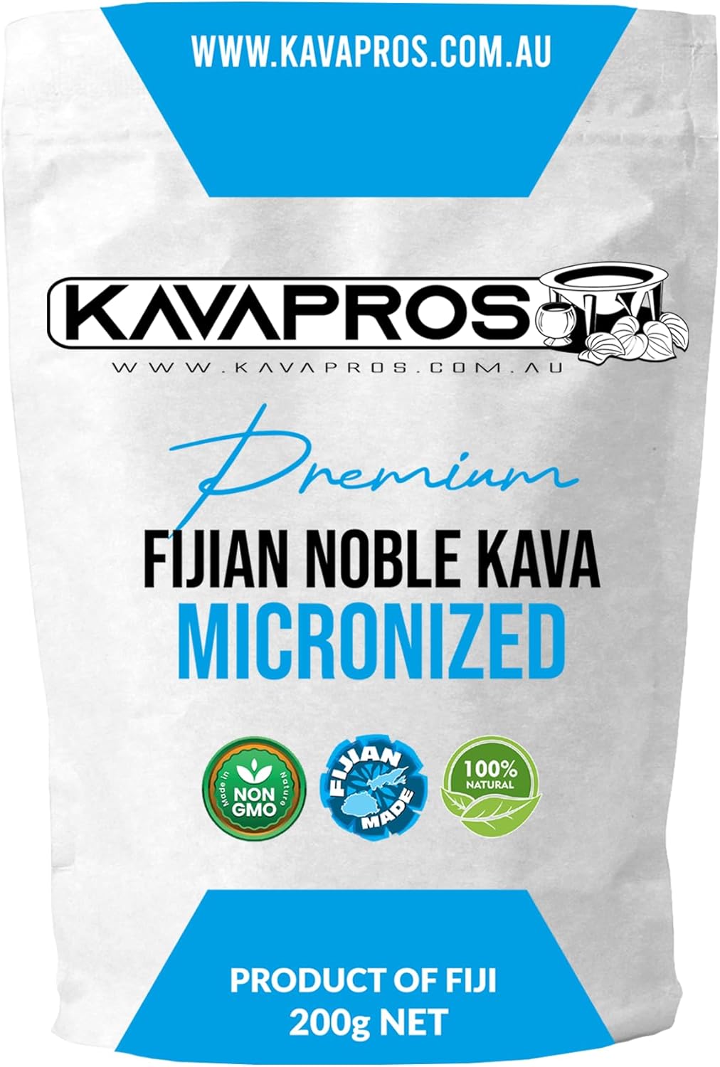 Organic Fiji Kava Powder - Premium Micronized Kava Root from 6yr Old Plants by Kava Pros