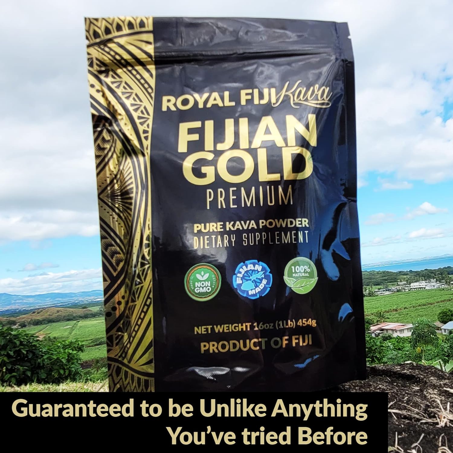 Organic Fijian Gold Premium Kava Kava Powder - Full Strength 5+ Years Matured Root from Fiji Islands