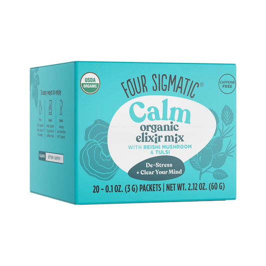 Organic Four Sigmatic Reishi Mushroom Elixir for Relaxation and Sleep - Vegan, Paleo, 20 Count