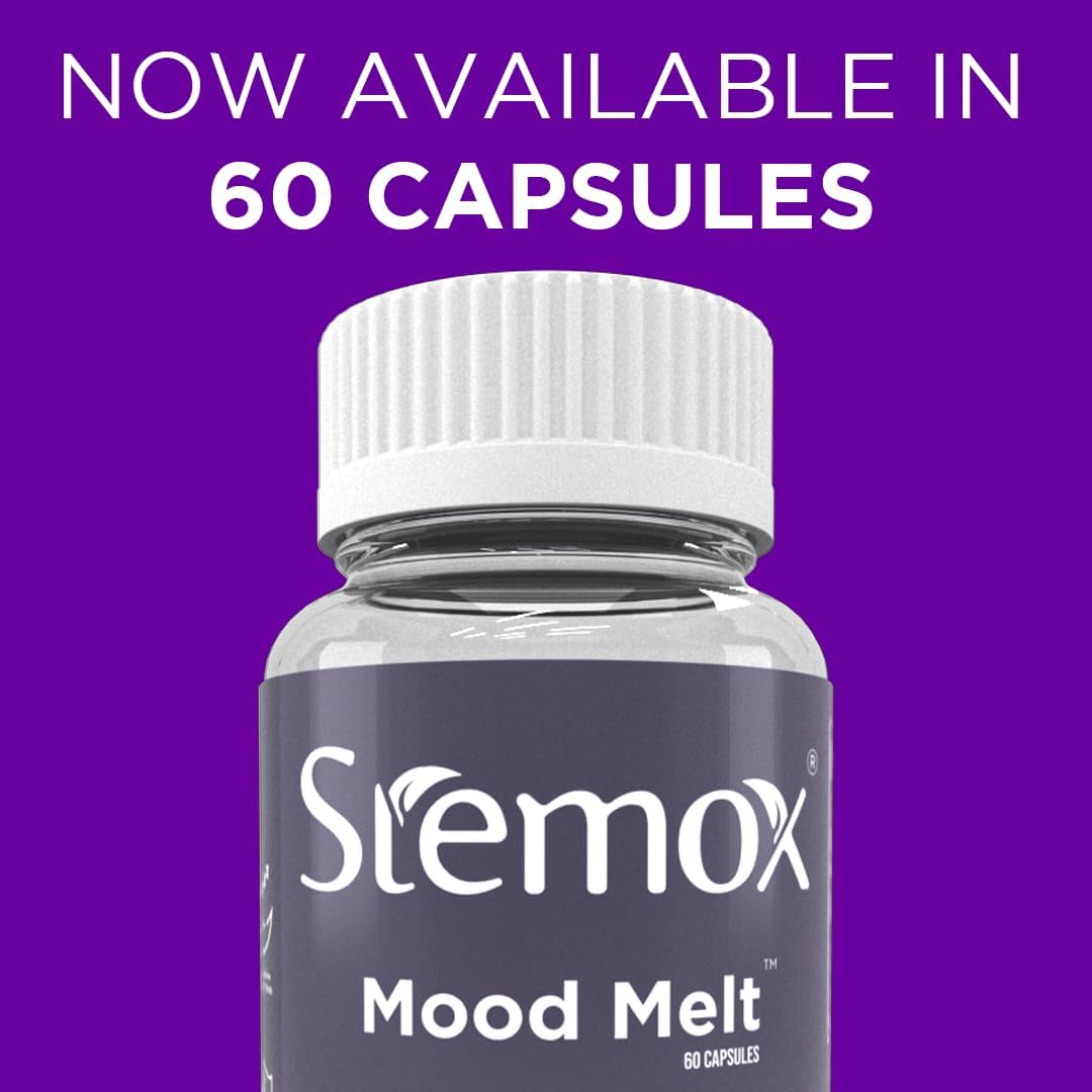 Organic French Oak Stemox Mood Melt 500MG Capsules for Peaceful Sleep - Non-GMO, 60 Count