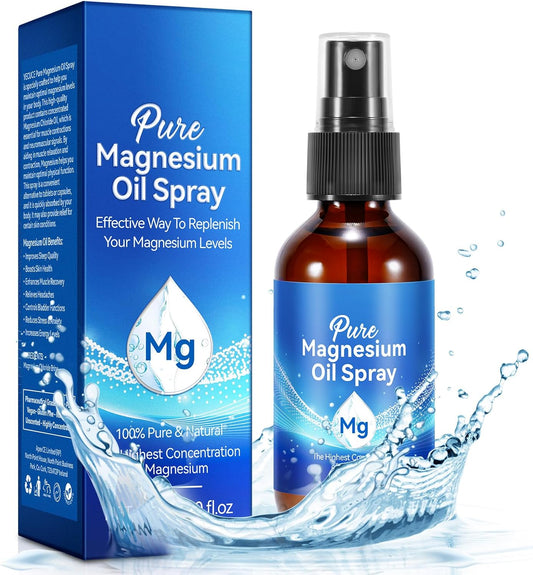 Organic Frovetani Magnesium Oil Spray - Easy Absorption in Topical Glass Bottle (60ML)