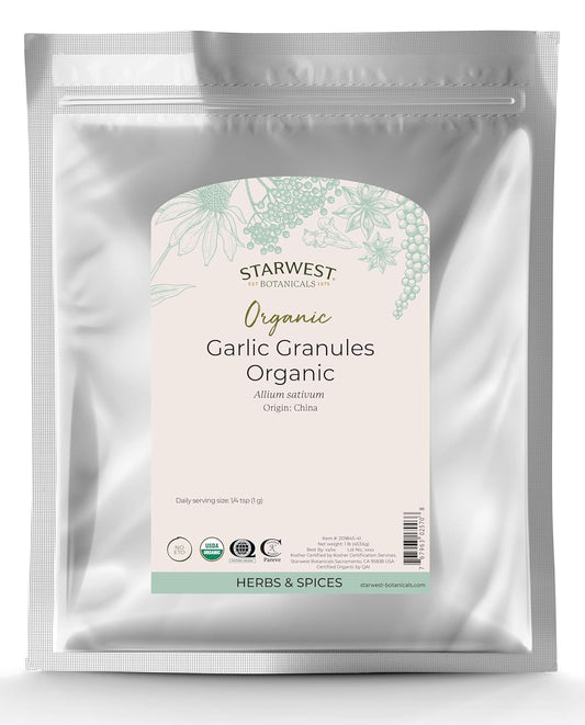 Organic Garlic Granules - 1 Pound Bags by Starwest Botanicals