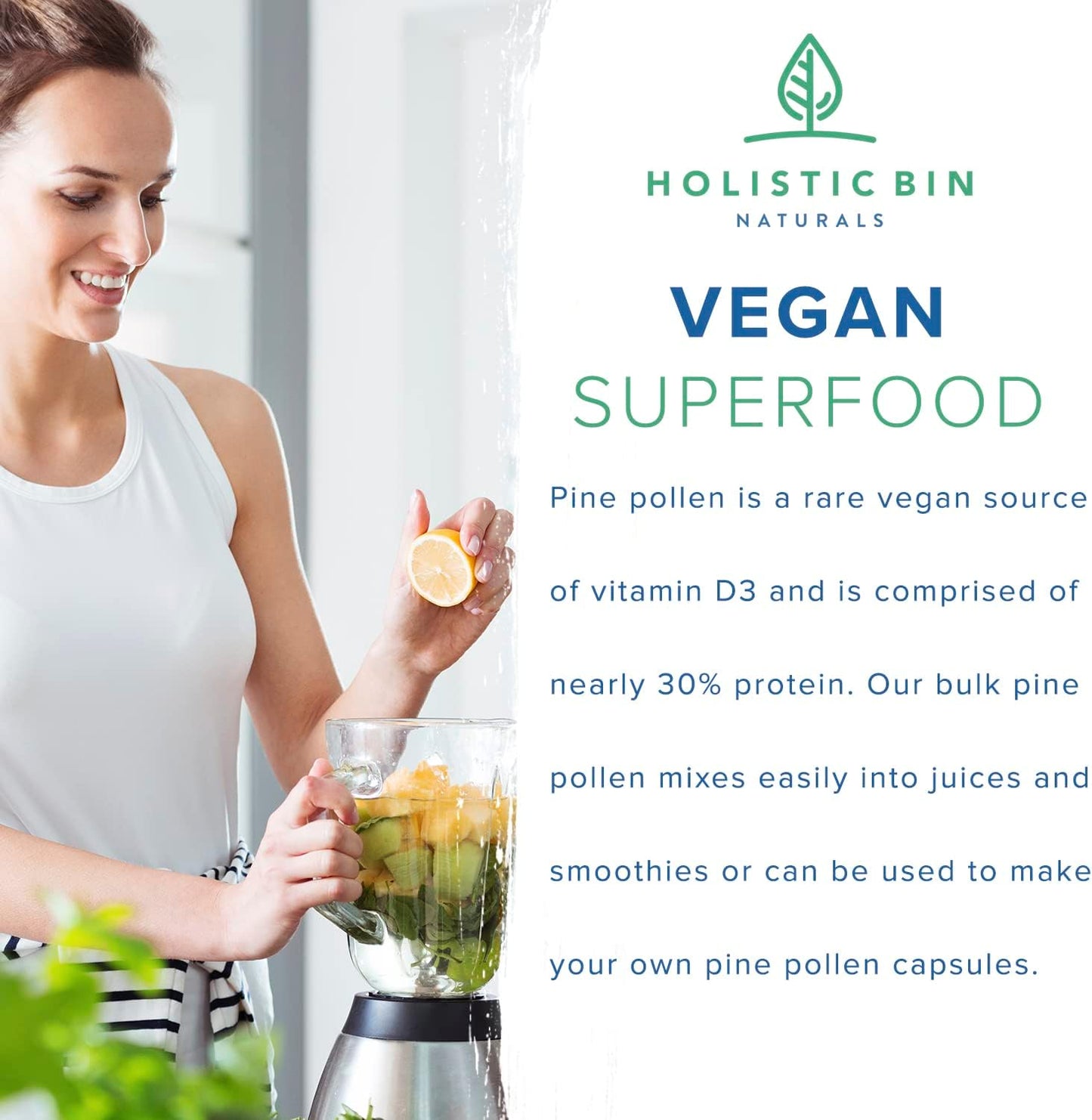 Organic Ghost Pine Pollen Powder - Pharmaceutical Grade, Wild Harvested California Pine Pollen Supplement - 20g