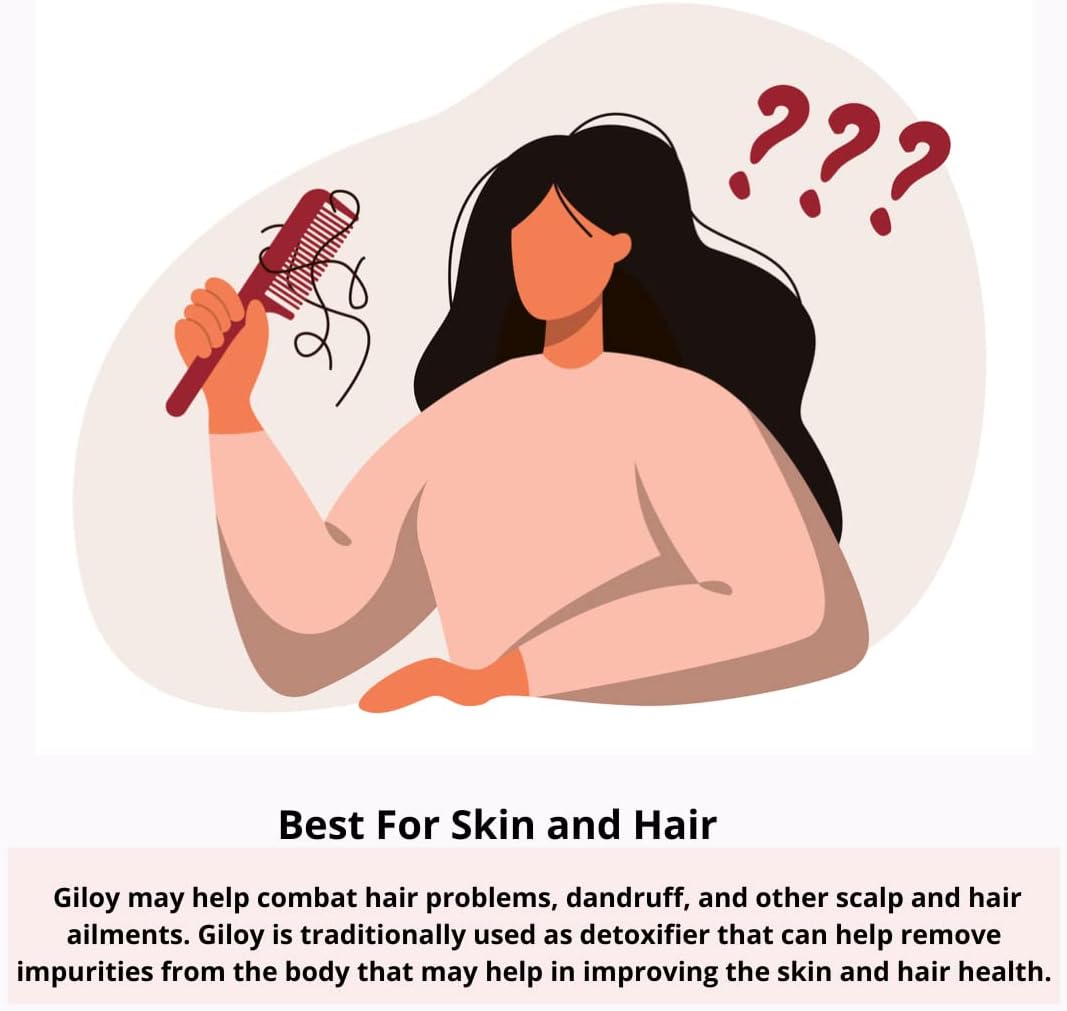 Organic Giloy Powder for Immune Support & Detox - Tinospora cordifolia Stem - 227g, 8oz, 0.5 Lbs