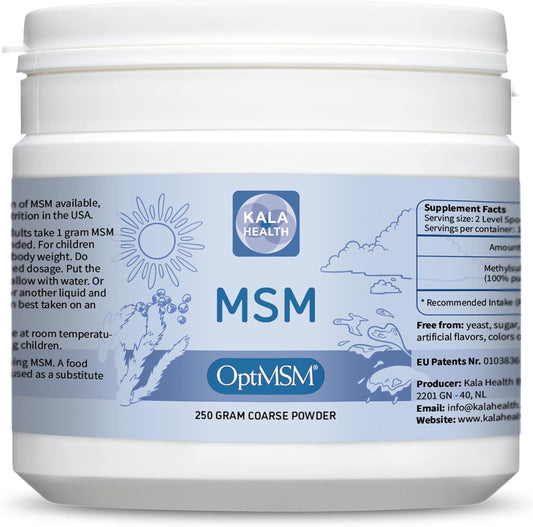 Organic Gluten-Free OptiMSM Sulfur Crystals Powder Supplement for Kids & Adults - Non-GMO Methylsulfonylmethane MSM Powder by Kala Health
