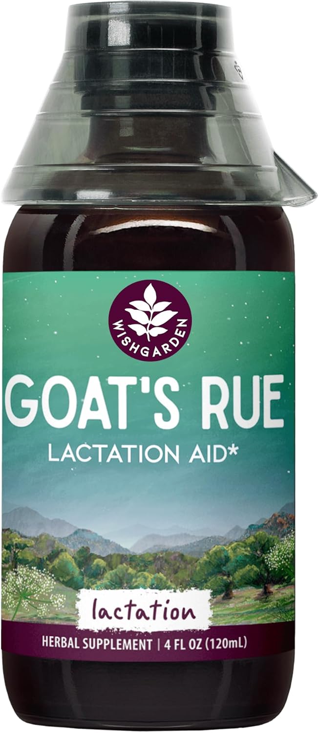 Organic Goat's Rue Lactation Supplement for Increased Breastmilk Supply - Herbal Tincture, Fenugreek-Free, 4oz