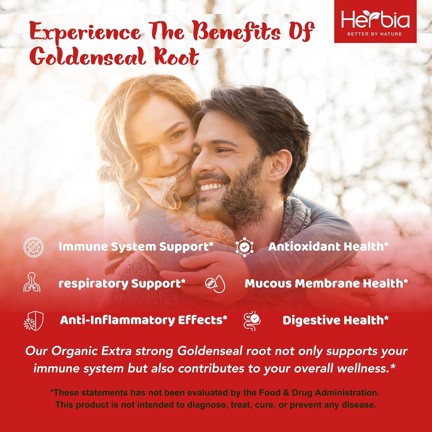 Organic Goldenseal Root Extract for Immune Support - Liquid Alcohol Extract, 60 Servings - 2oz Bottle