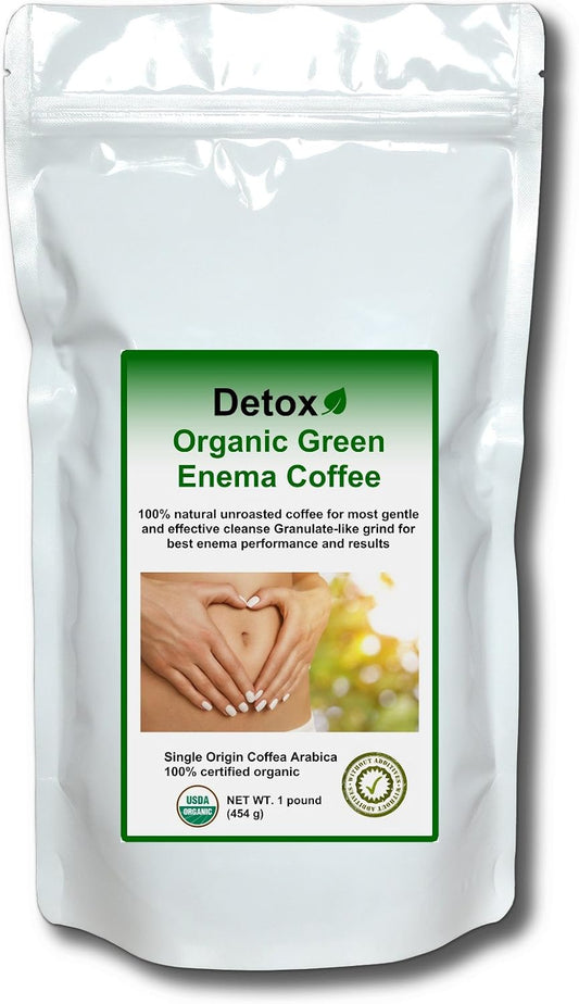 Organic Green Enema Coffee from Germany - 1 Pound for Gerson Therapy, Slimming Formula, and Detox - GMP Certified, Lab Tested