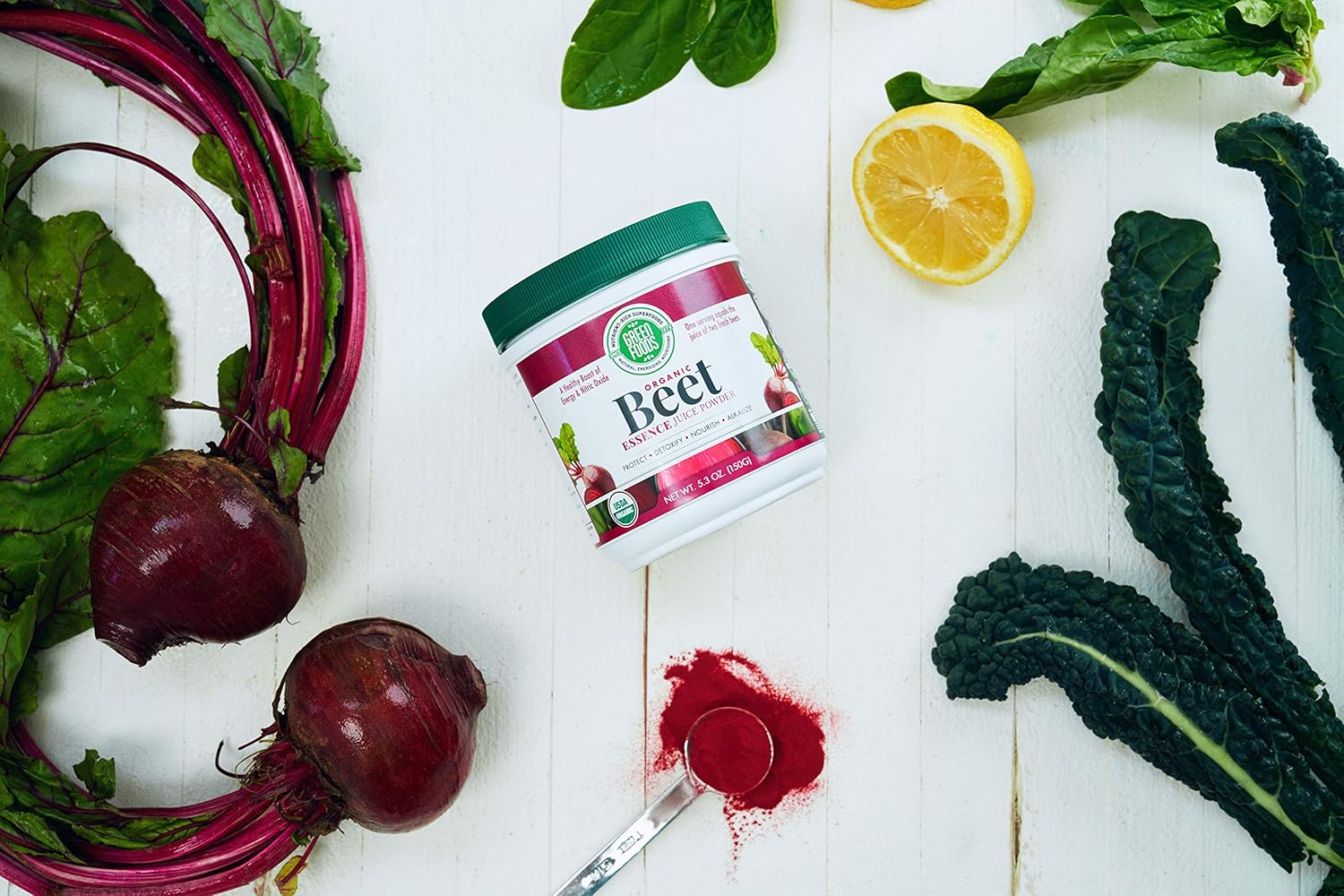 Organic Green Foods Beet Essence Powder - 5.3 oz Jar