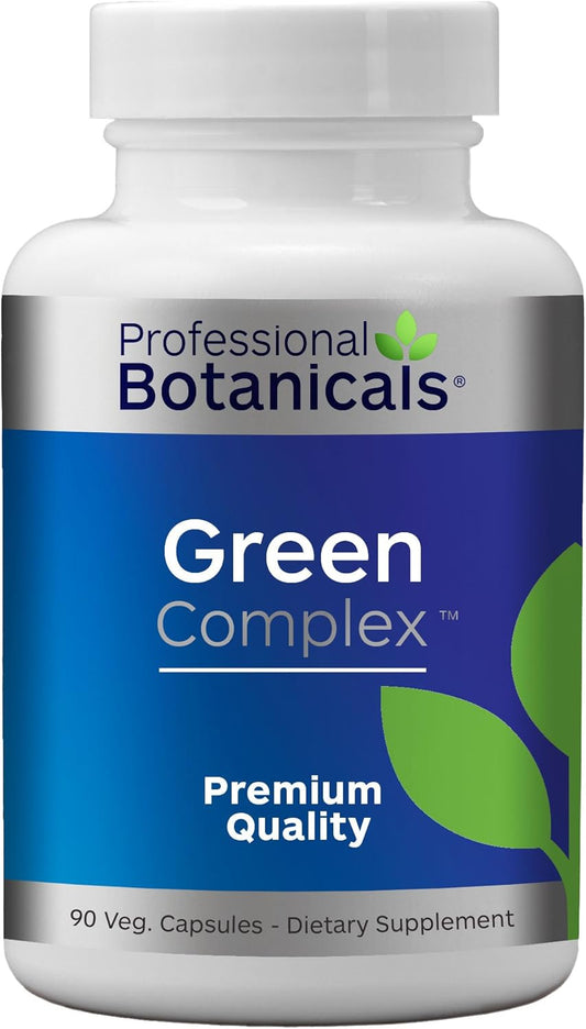 Organic Green Superfood Supplement with Spirulina, Barley Grass, and Adaptogenic Herbs - 90 Capsules