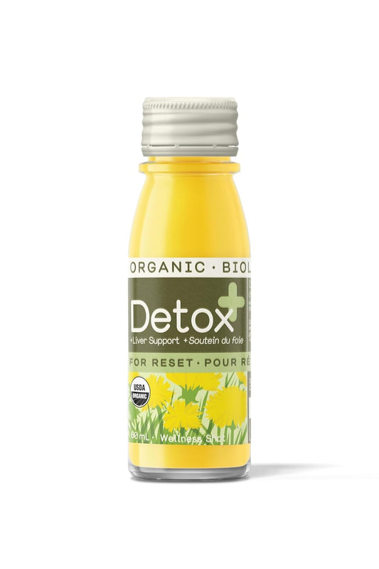 Organic Greenhouse Juice Detox Shots for Immunity & Liver Health - Anti-Inflammatory with Ginseng, Milk Thistle, Dandelion - Vegan & Gluten-Free - 2 Oz, 12 Pack