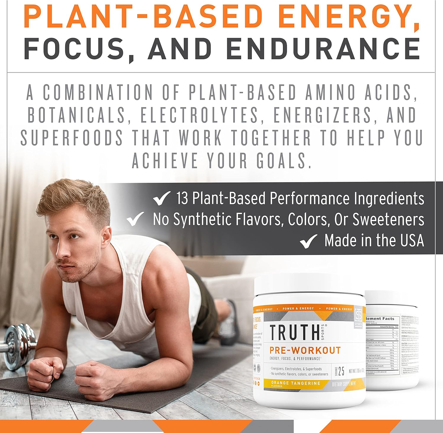 Organic Greens and Orange Tangerine Preworkout Bundle for Ultimate Nutrition