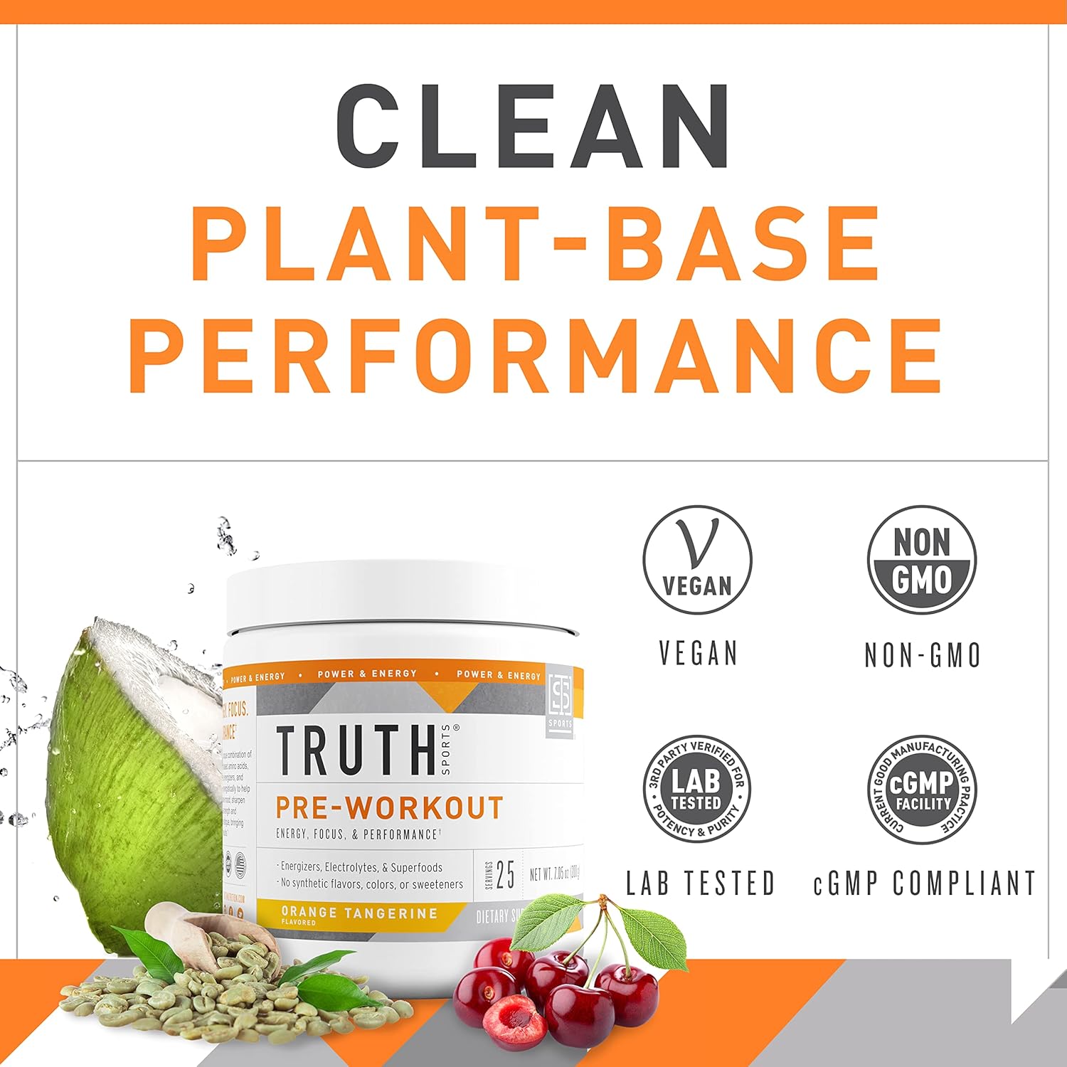 Organic Greens and Orange Tangerine Preworkout Bundle for Ultimate Nutrition