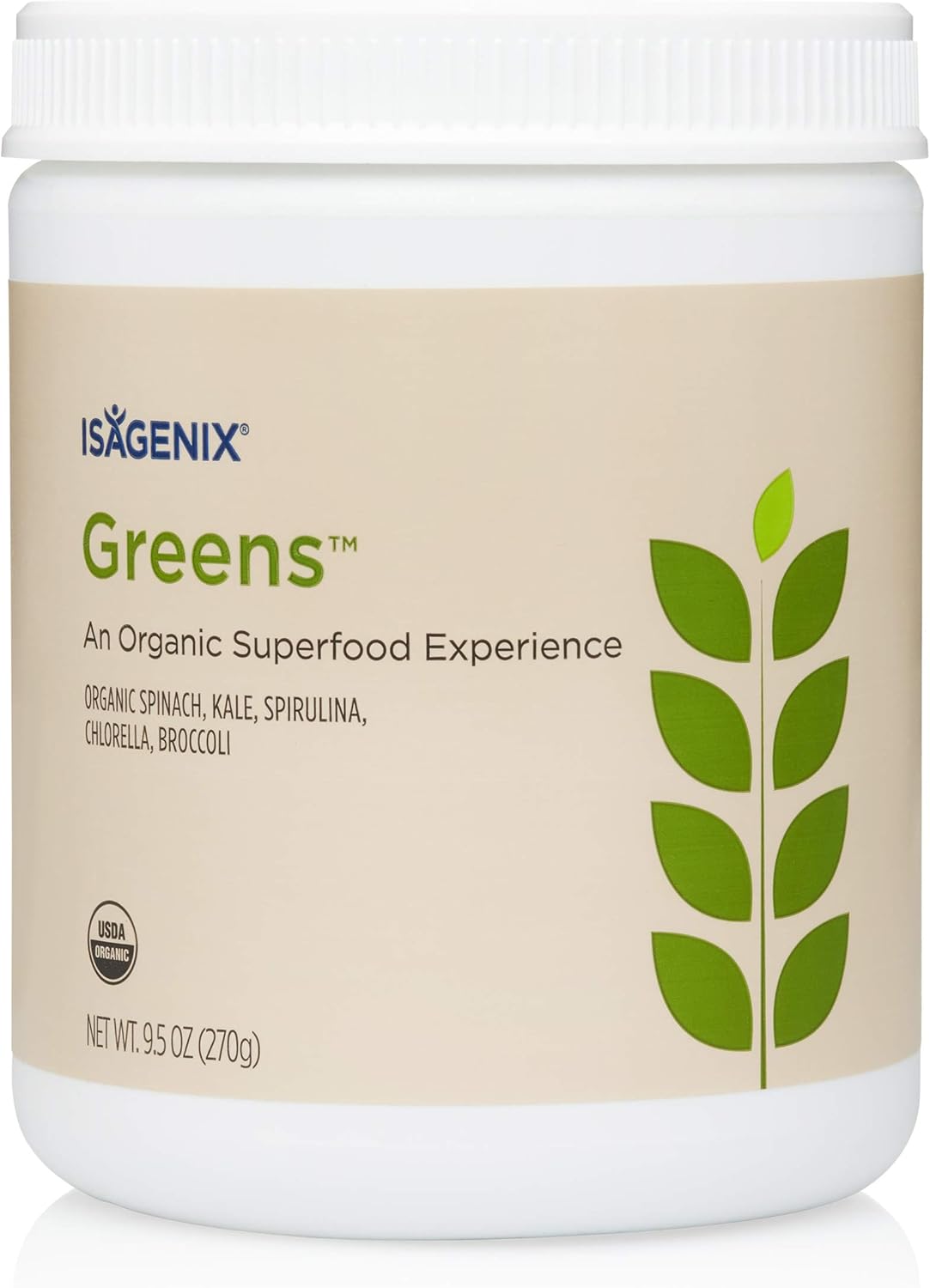 Organic Greens Superfood Drink Mix with Phytonutrients - 270 Grams (30 Servings) for Diet Support