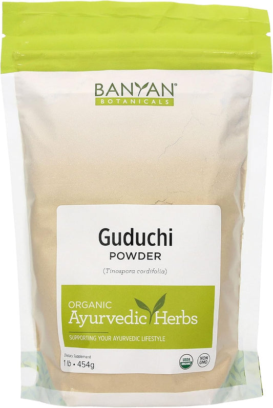 Organic Guduchi Stem Powder - 1 lb - Supports Liver & Immune Health - Non-GMO Vegan - Banyan Botanicals