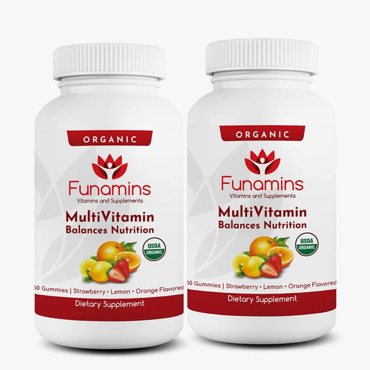Organic Gummy MultiVitamin 2-Pack, 60 Count Each, 11 Essential Nutrients, Vegan, Assorted Flavors for Kids and Adults