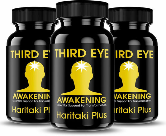 Organic Haritaki Capsules for Third Eye Awakening - 100 Capsules, 650mg Each - Vegan - Kailash Herbals