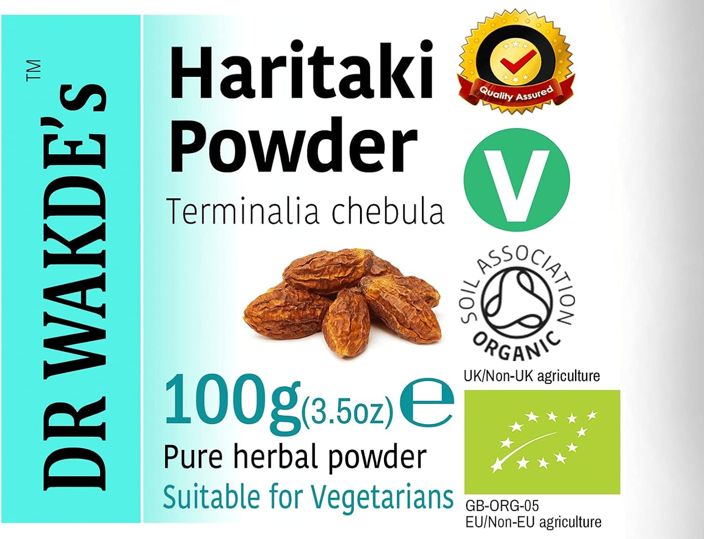 Organic Haritaki Powder - 100g | Pure Ayurvedic Herb | Vegan & Raw | Dr. Wakde's Natural Health Care London