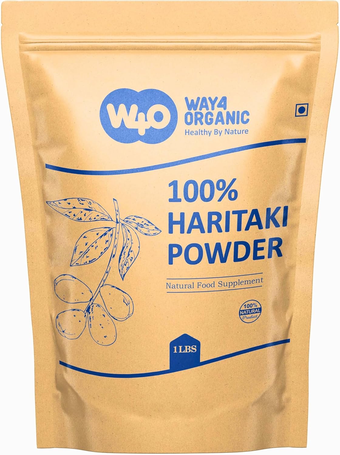 Organic Haritaki Powder and Capsules by WAY 4 Organics - Natural Digestive Support Supplement