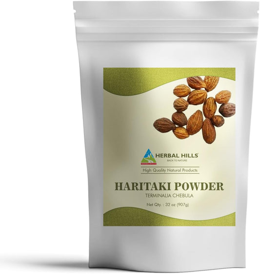 Organic Haritaki Powder Terminalia Chebula Inknut - 2lb Bulk Pack | Herbal Hills