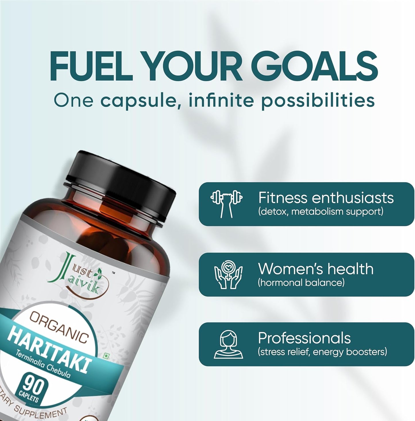 Organic Haritaki (Terminalia Chebula) Tablets - 750mg (90 Tablets) | Dietary Supplement for Detox & Rejuvenation